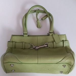 Coach Lime green Leather Handbag